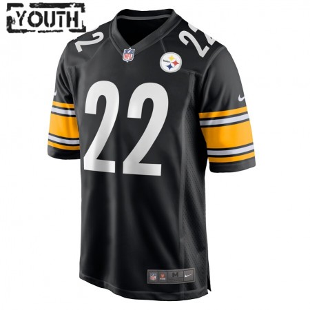 Kinder Pittsburgh Steelers Trikot Najee Harris 22 Nike Schwarz 2021 NFL Draft